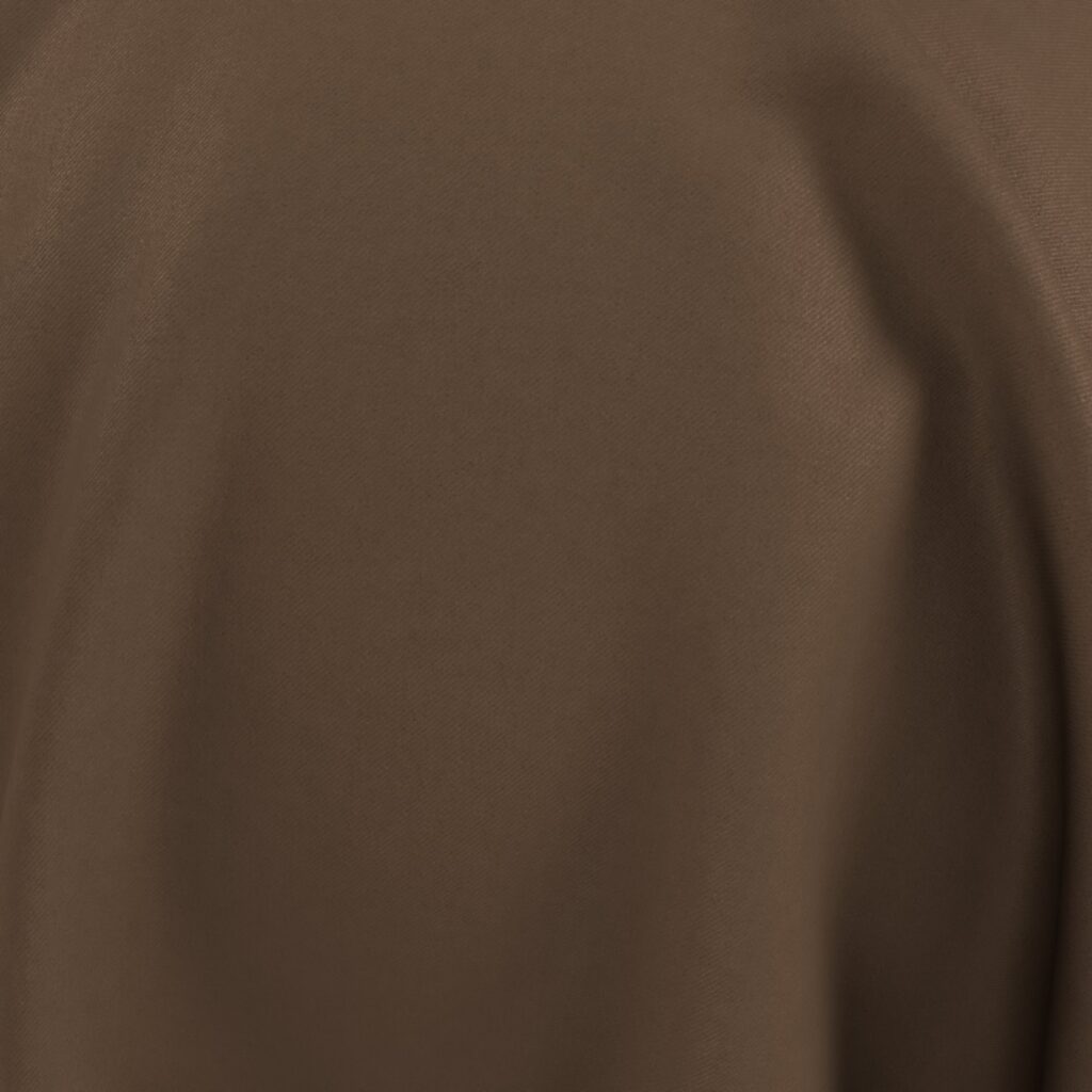 Closeup of fibreguard fabric smooth texture earthy brown