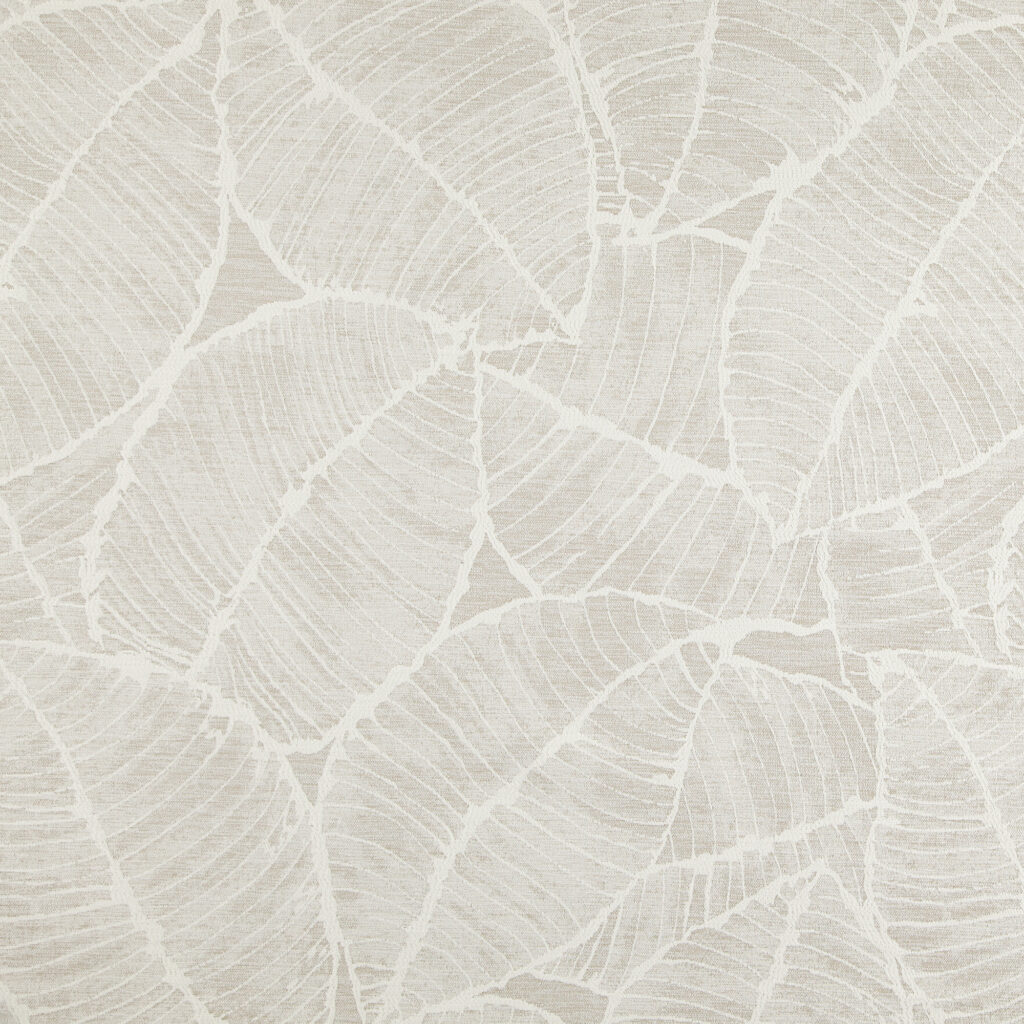 natural coloured upholstery fabric with leaf motif