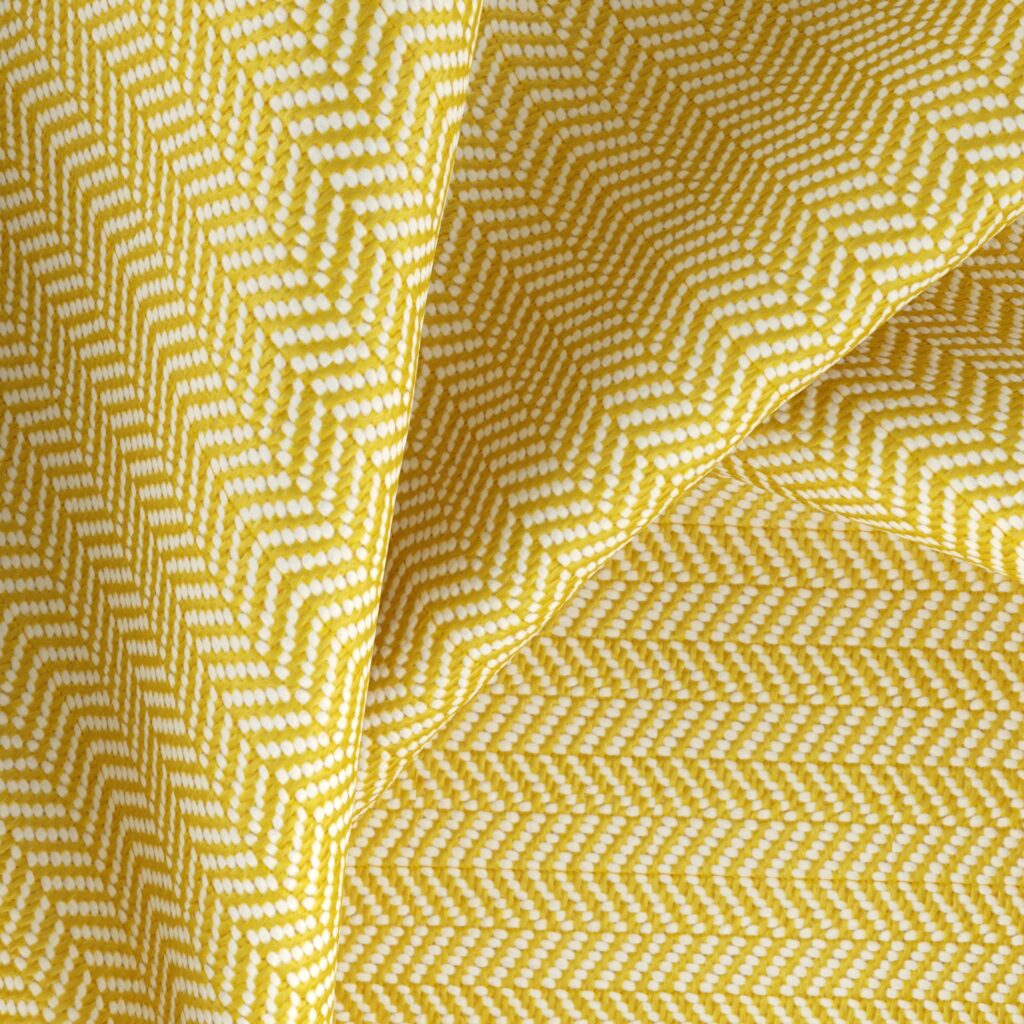 sunflower coloured fibreguard fabric closeup