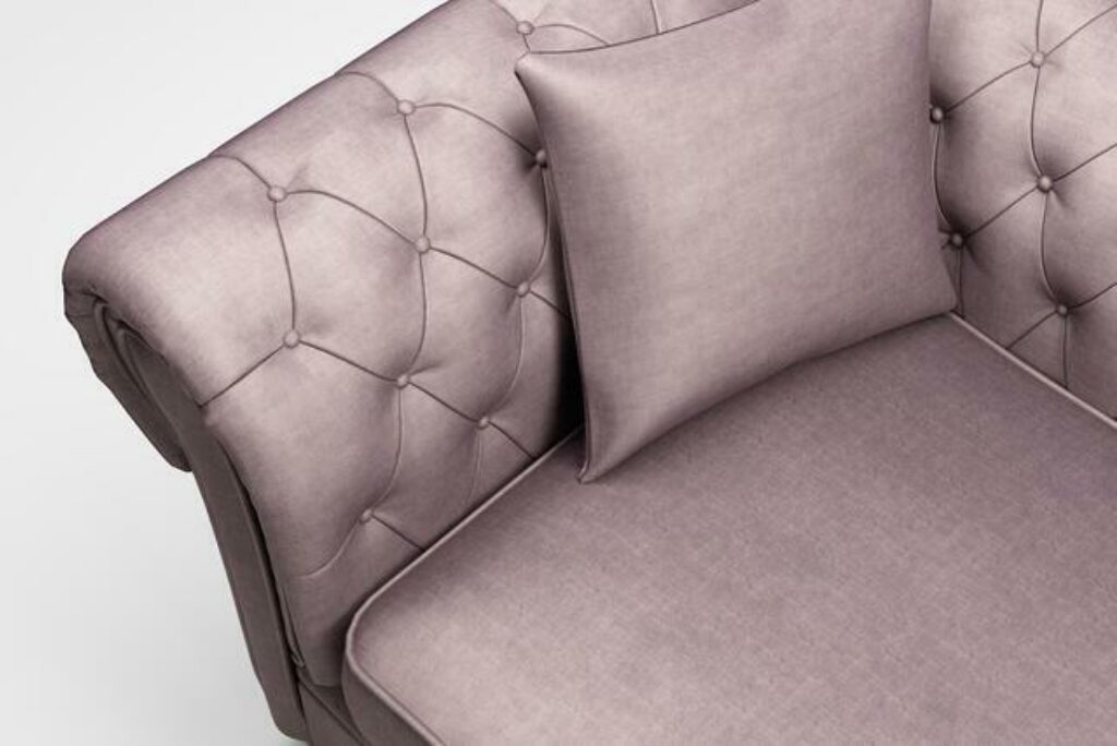 Textured stain resistant fabric by fibreguard on a sofa in parma