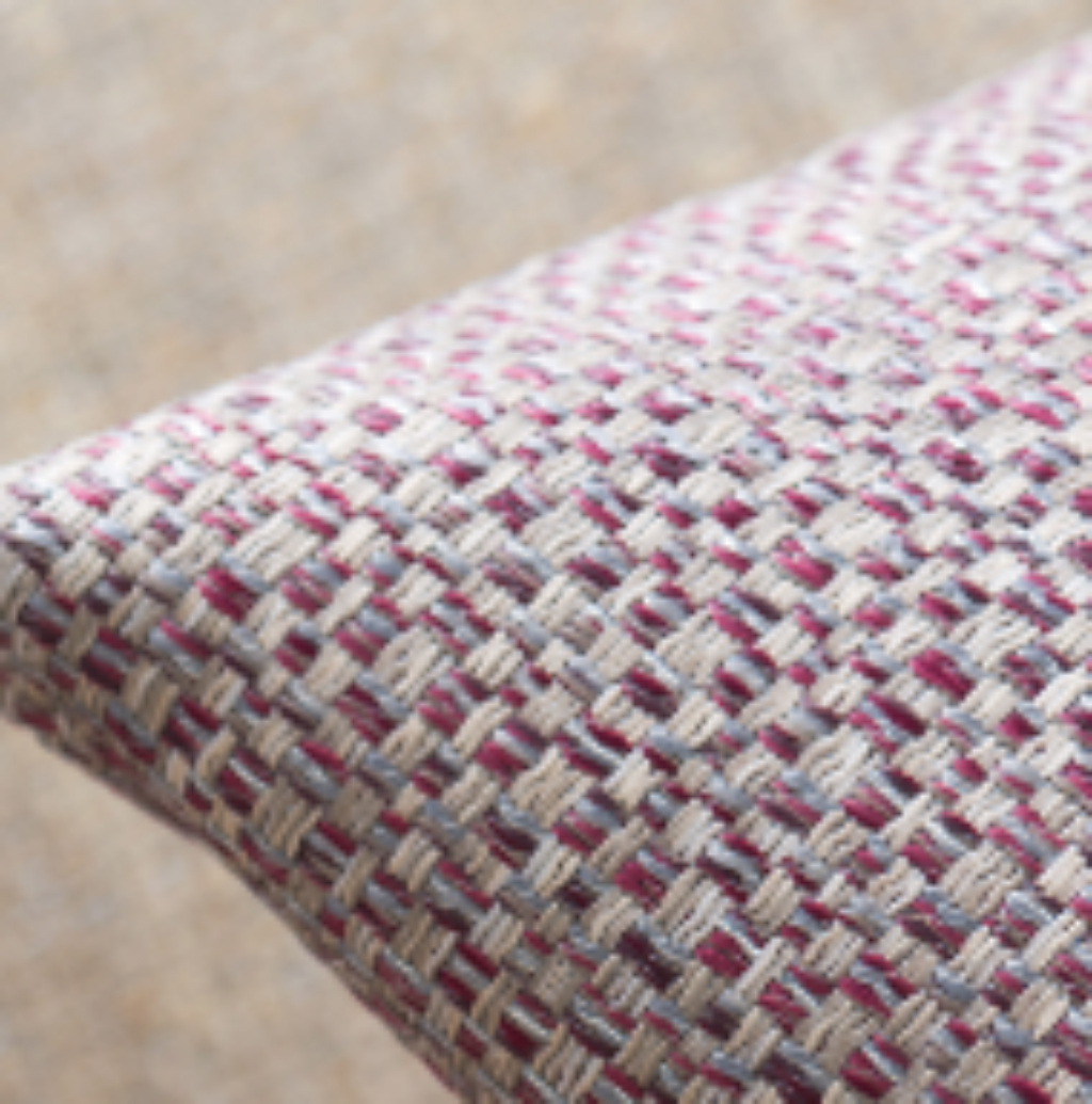 Closeup pink and rose FibreGuard upholstery fabrics